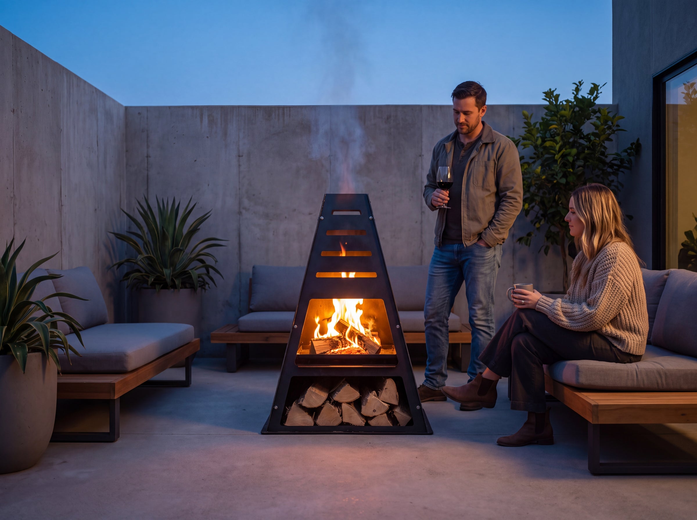 Pyro Tower Metal Chiminea
