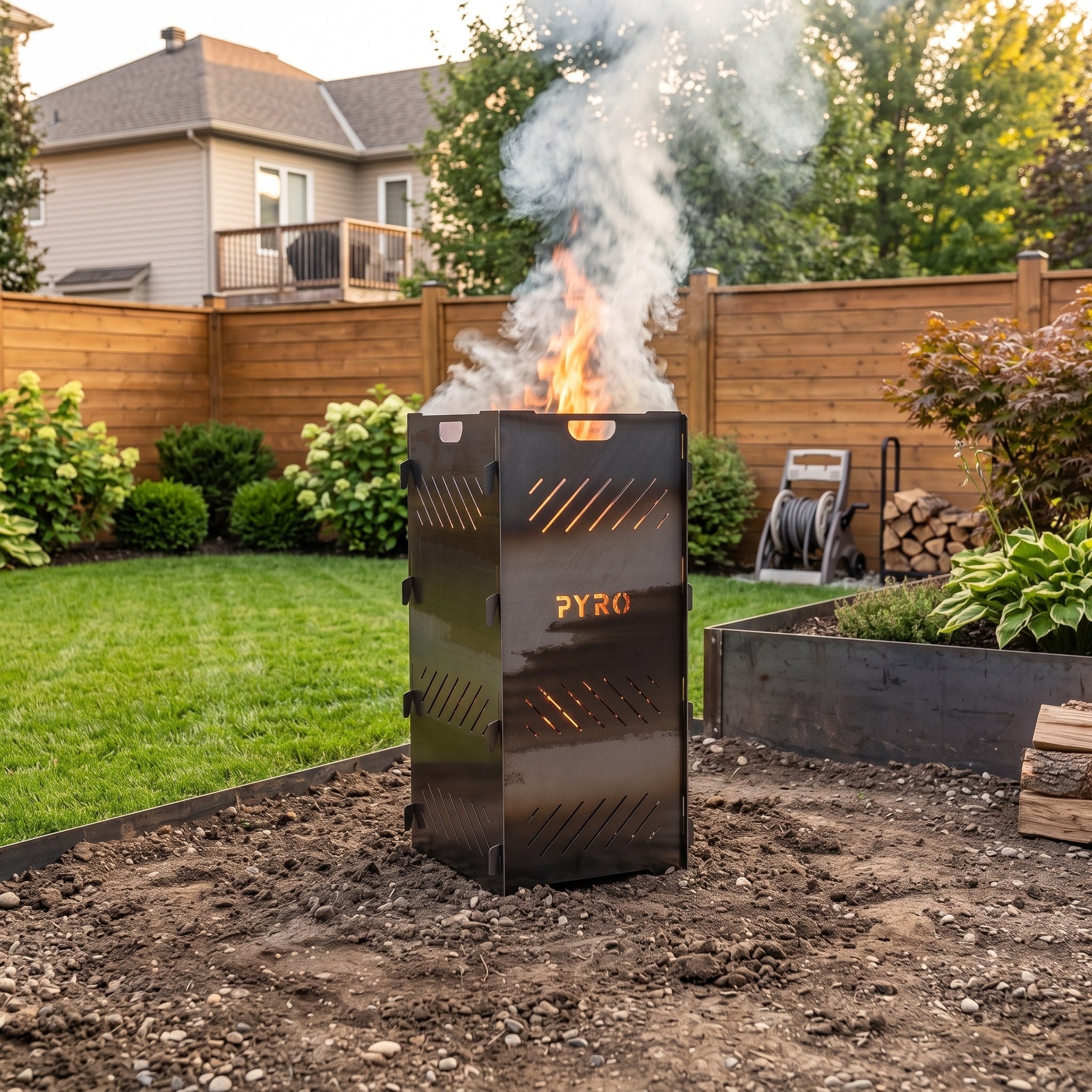 PYRO Large Burn Cage (48") — Suburban Backyard Raised Bed Burn