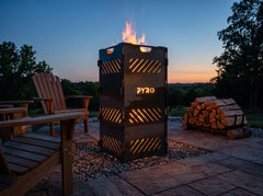 PYRO Large Burn Cage (48") — Patio Adirondack Chairs Blue Hour