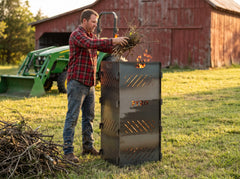 PYRO Large Burn Cage (48") — Farmer Loading Brush By Barn
