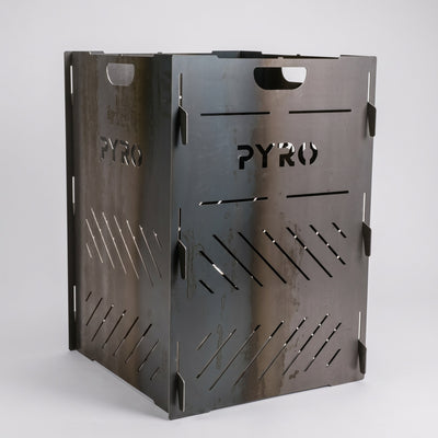 PYRO Medium Burn Cage (32") — Studio Grey Three Quarter Angle