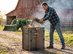 PYRO Medium Burn Cage (32") — Farmer Loading Brush By Barn