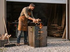 PYRO Medium Burn Cage (32") — Woodworker Tossing Offcuts At Shop