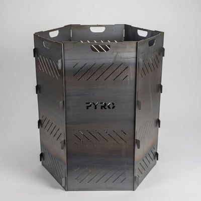 PYRO XXL Burn Cage hexagon — Studio Grey Three Quarter Angle