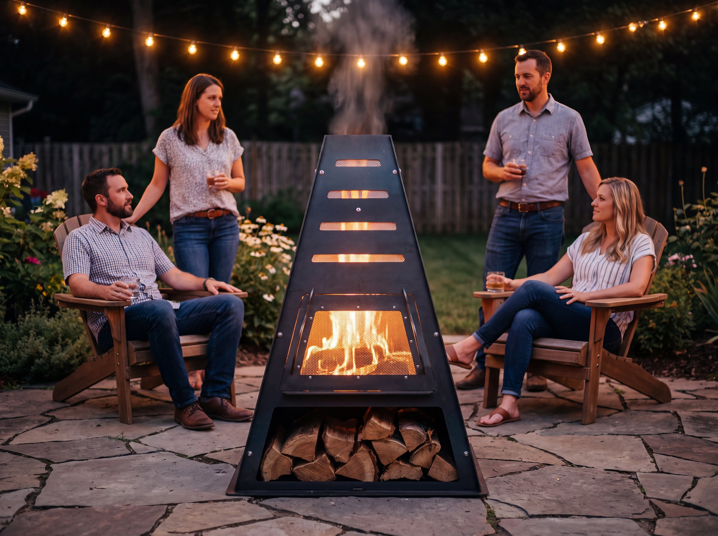 Pyro Tower Metal Chiminea - Fire Screen Kit