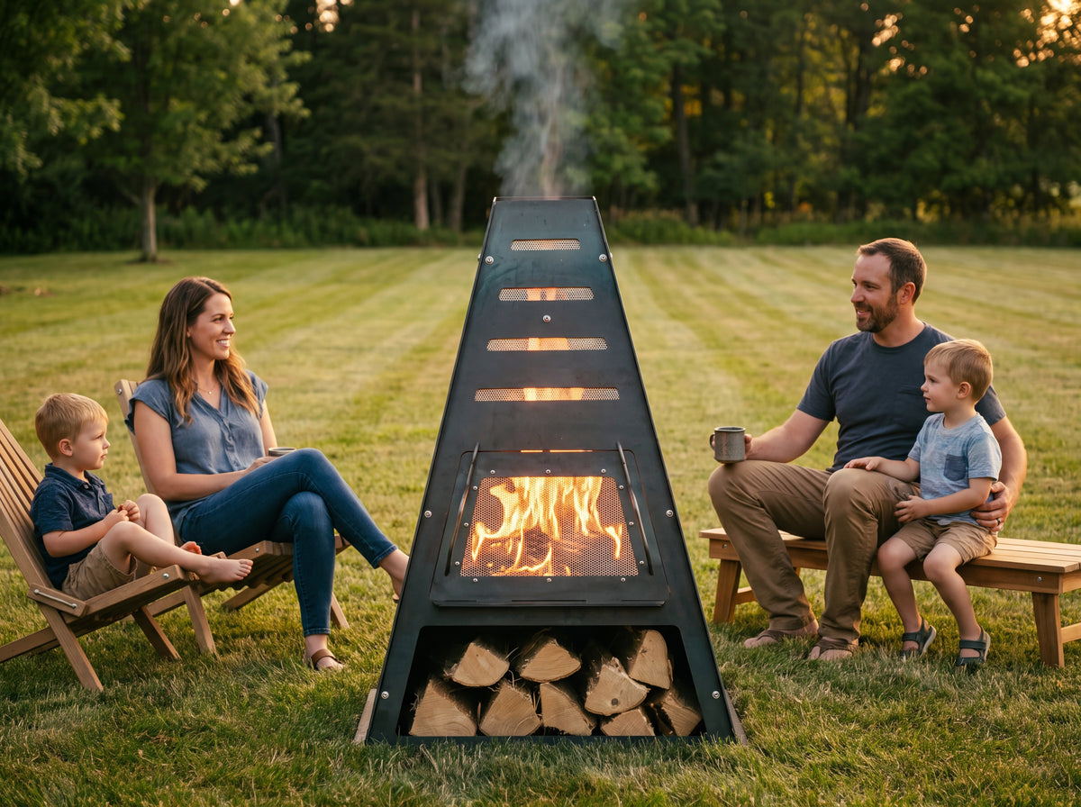 Pyro Tower Metal Chiminea - Fire Screen Kit
