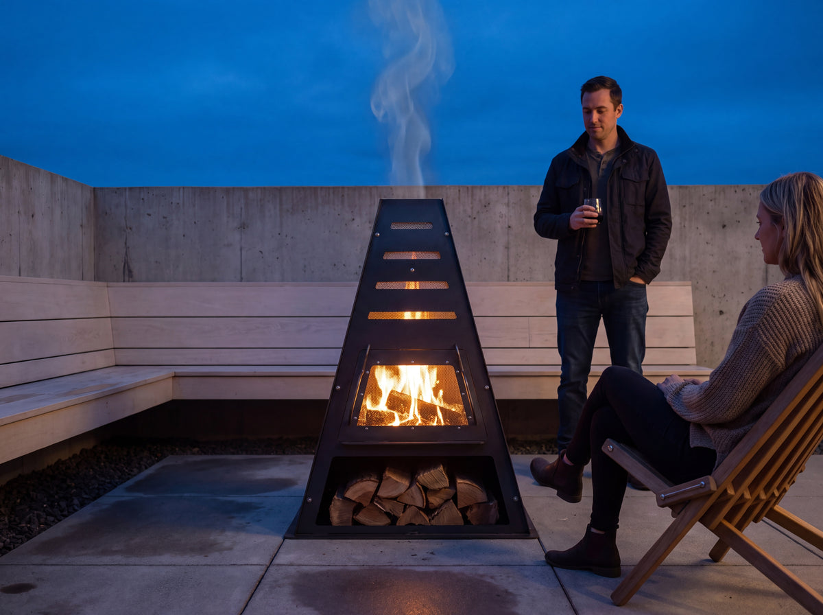 Pyro Tower Metal Chiminea - Fire Screen Kit