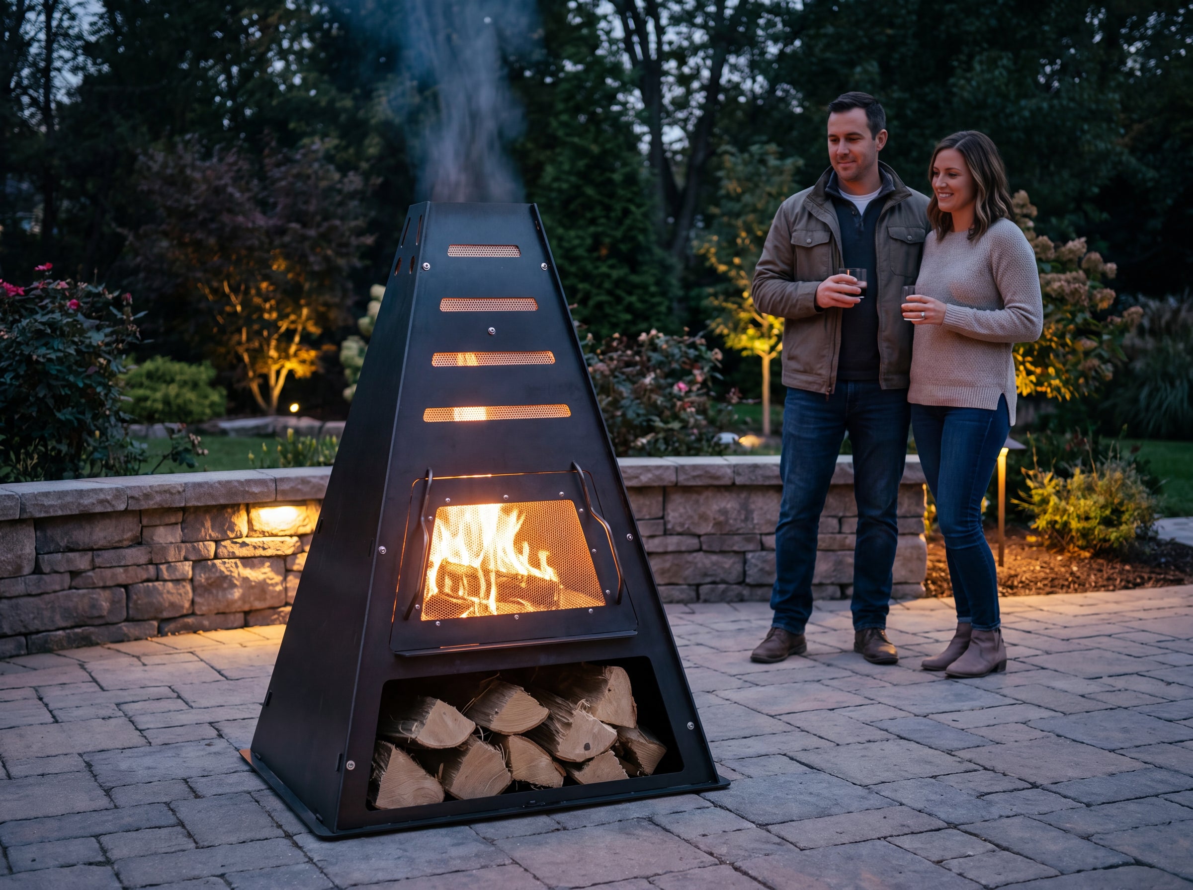 Pyro Tower Metal Chiminea - Fire Screen Kit