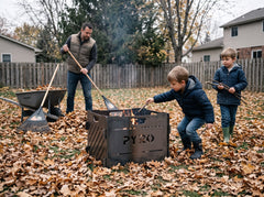 PYRO Small Burn Cage (16") — Autumn Leaf Burn With Boys