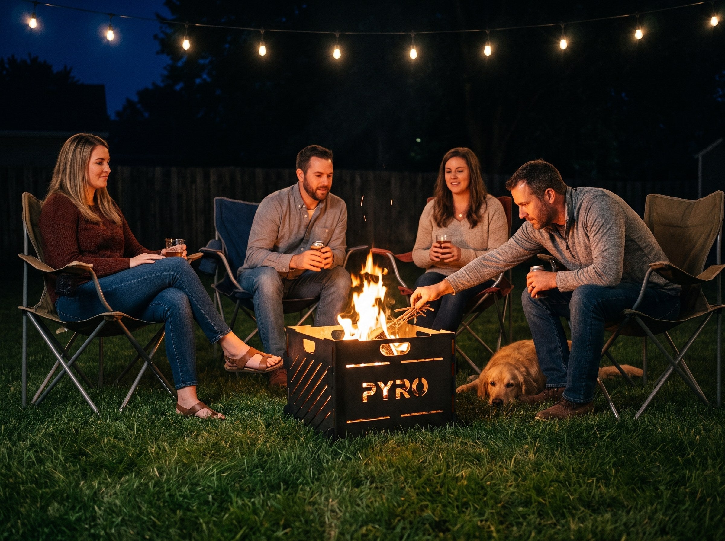 PYRO Small Burn Cage (16") — Friends Circle On Lawn Night