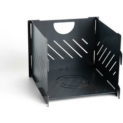 Pyro Cage MINI with one panel open, showing the base plate inside
