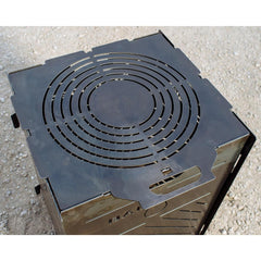 Pyro Cage Lid, an 11 gauge steel debris lid that fits the Small, Medium and Large Pyro Cage