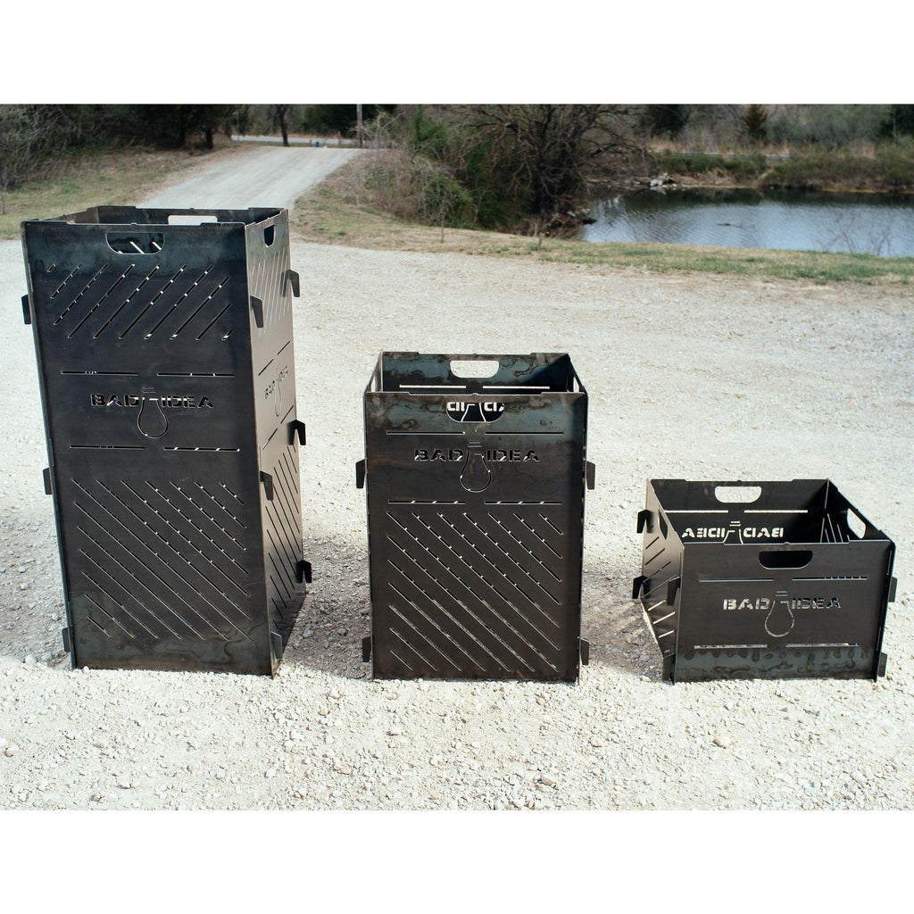 three sizes of burn cage - small, medium, and large pyro cage