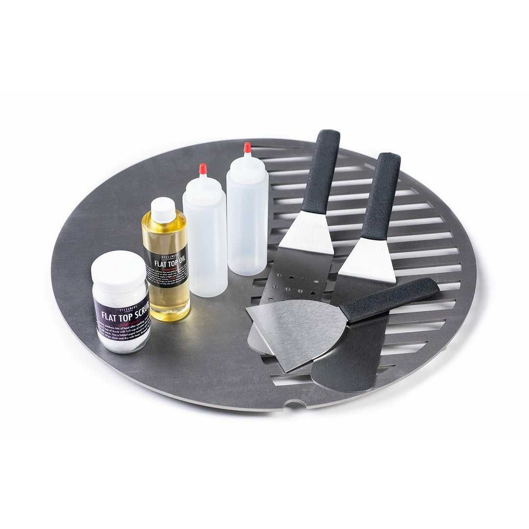 Griddle Insert For Charcoal Grills - Starter Kit Flat Top Griddle Steelmade 